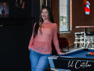 Stripe Mesh Tops - Singles