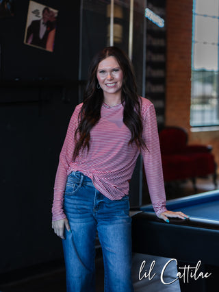 Stripe Mesh Tops - Singles