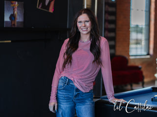 Stripe Mesh Tops - Singles