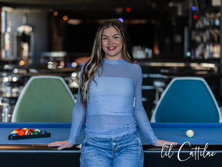 Stripe Mesh Tops - Singles