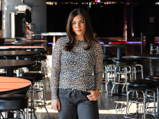 Stripe Mesh Tops - Singles