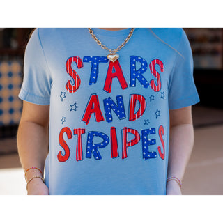 Stars & Stripes Patterns - Patriotic Tee