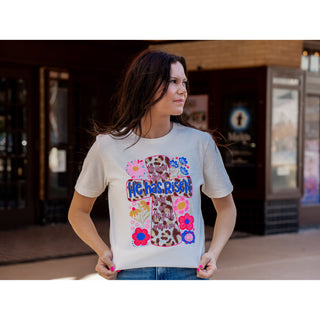 He Has Risen Cross Flowers - Easter Tee