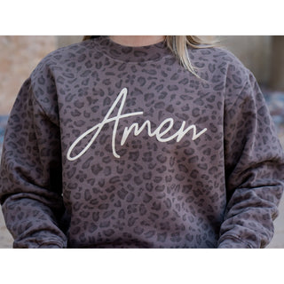 Amen Leopard - Jesus Sweatshirt - Lil Cattilac