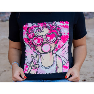 Cupid with Puff - Valentines Tee - Lil Cattilac