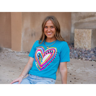 Painted Heart - Valentines Tee - Lil Cattilac