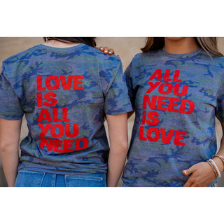 All You Need is Love Camo - Valentines Tee