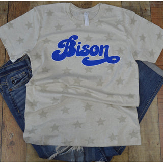 Madison Bison - Script with Stars T-Shirt