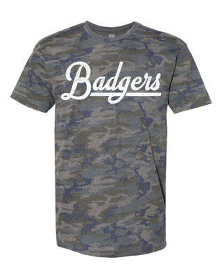 Merkel Badgers - Script with Tail Camo T-Shirt
