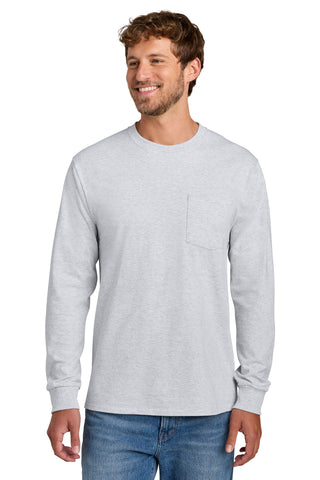 Port & Co® Long Sleeve Essential Pocket Tee.  PC61LSP