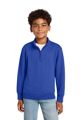 Port & Co® Youth Core Fleece 1/4-Zip Pullover Sweatshirt PC78YQ