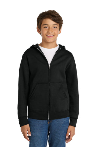 Port & Co® Youth Core Fleece Full-Zip Hooded Sweatshirt PC78YZH
