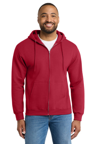 Port & Co® Essential Fleece Full-Zip Hooded Sweatshirt.  PC90ZH