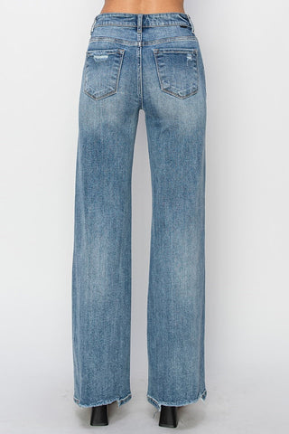 Risen High Rise Wide-Leg Vintage Jeans