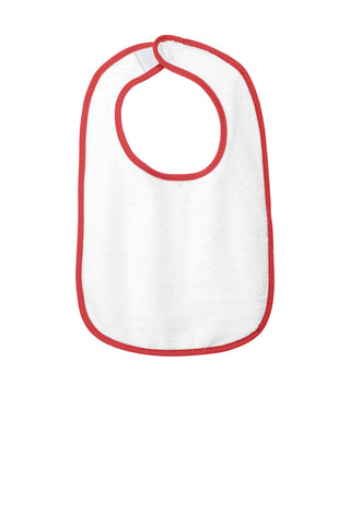 Rabbit Skins™ Infant Contrast Trim Terry Bib. RS1003