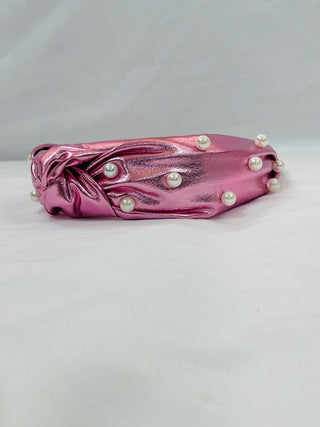 Metallic Pink Headbands
