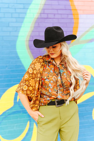 Retro Yeehaw Pearl Snap Top