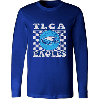 TLCA Eagles - Checkered Long Sleeve T-Shirt