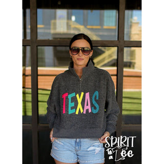 Texas Snuggle Fleece Cropped 1/4 Zip Sweatshirt