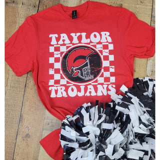Taylor Trojans - Checkered T-Shirt