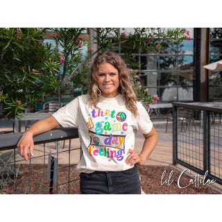 That Game Day Feeling Bright - Volleyball Tee