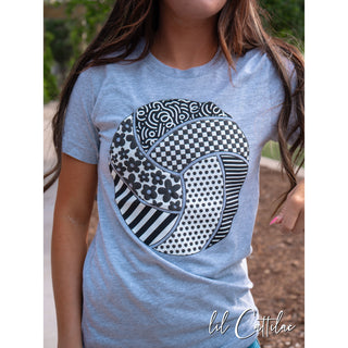 Patterned Puff Volleyball - Volleyball Tee