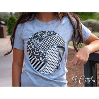 Patterned Puff Volleyball - Volleyball Tee