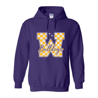 Wylie Bulldogs - Checkered Letter Hoodie