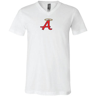 Angels Logo on White Bella+Canvas - San Antonio Baseball