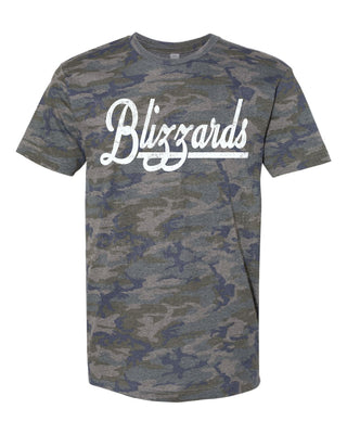 Winters Blizzards - Script with Tail Camo T-Shirt