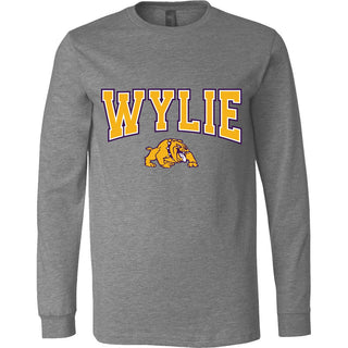 Wylie Bulldogs - Arched Mascot Long Sleeve T-Shirt