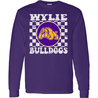 Wylie Bulldogs - Checkered Long Sleeve T-Shirt