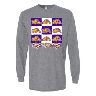 Wylie Bulldogs - 9 Boxes Long Sleeve T-Shirt