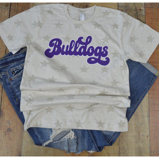 Wylie Bulldogs - Script with Stars T-Shirt