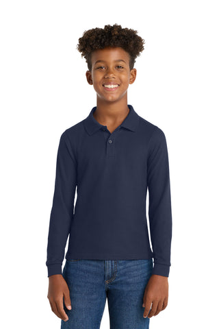 Port Authority® Youth Long Sleeve Silk Touch™ Polo.  Y500LS