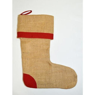 Jute Stocking with Red Trim