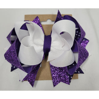 Purple and White Bows