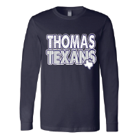Thomas Texans - Stripes & Dots Long Sleeve T-Shirt