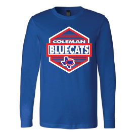 Coleman Bluecats - Hexagon Long Sleeve T-Shirt