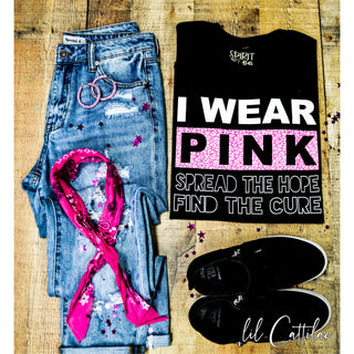 I Wear Pink Spread the Hope Find the Cure Tee