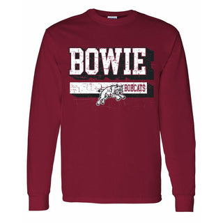 Bowie Bobcats - Shadow Stripe Long Sleeve T-Shirt