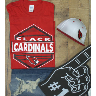 Clack Cardinals - Hexagon T-Shirt