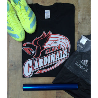 Clack Cardinals - Track T-Shirt