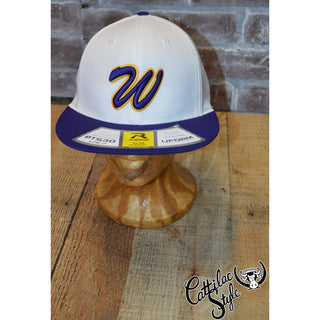 Wylie Bulldogs - White/Purple Fitted Cap