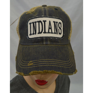Jim Ned Indians - Indians Patch Distressed Mesh Cap