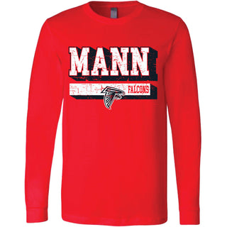 Mann Falcons - Shadow Stripe Long Sleeve T-Shirt