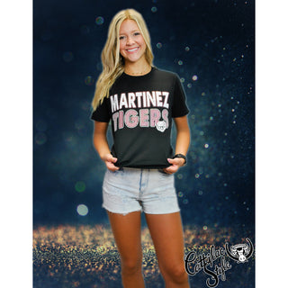 Martinez Tigers - Stripes & Dots T-Shirt