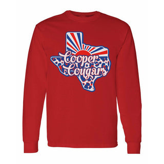 Cooper Cougars - Texas Sunray Long Sleeve T-Shirt