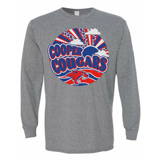 Cooper Cougars - Sunray Circle Long Sleeve T-Shirt