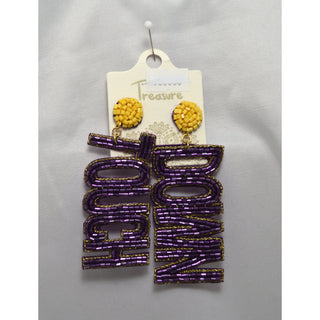 Touch Down Seed Bead Earrings